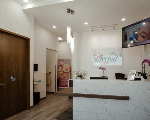 Wolf Willow orchid dental clinic reception
